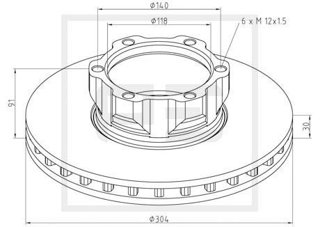 PE AUTOMOTIVE Piduriketas 016.650-00A